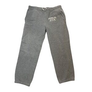 Vintage Polo Jeans Co Ralph Lauren Gray Sweatpants Joggers RL-67 Logo Mens Large